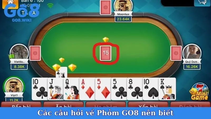 Các câu hỏi về Phỏm GO8 nên biết