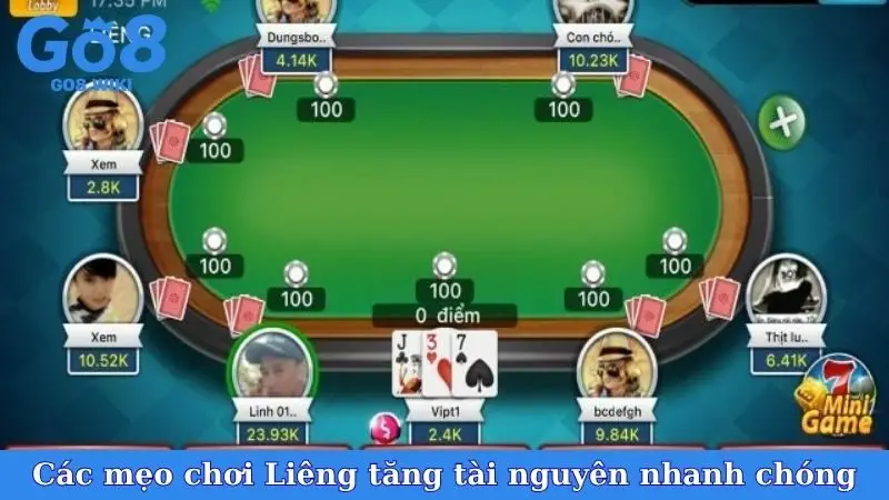 Các mẹo chơi Liêng GO8 tăng tài nguyên nhanh chóng