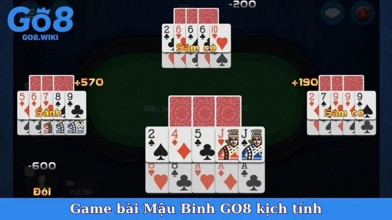 Game bài Mậu Binh GO8 kịch tính, đòi hỏi sự nhạy bén